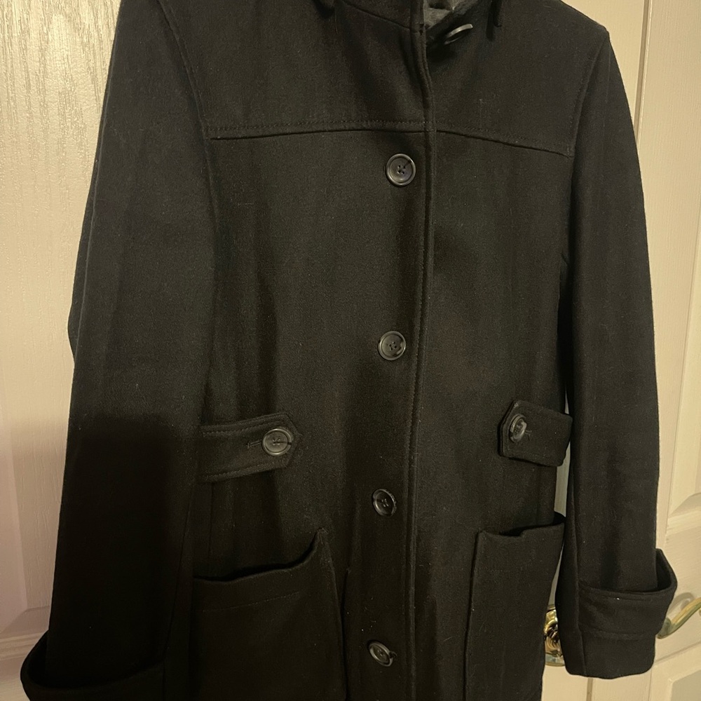 GAP Women's Classic Black Pea Coat